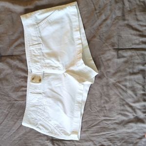 American Eagle Low-Rise White Short Booty Shorts Sz 0 (Fits like 2)